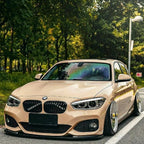 FULL FRONT BUMPER M-SPORT STYLE GLOSS BLACK TRIM FOR BMW 1 SERIES F20 LCI