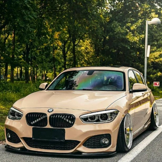 FULL FRONT BUMPER M-SPORT STYLE GLOSS BLACK TRIM FOR BMW 1 SERIES F20 LCI
