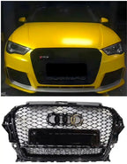 Honeycomb Grille for Audi A3 / S3 8V 2012-2015 Prefacelift Q Gloss Black