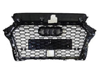 Honeycomb Grill for A3 / S3 8V 2016-2020 Facelift Grille Gloss Black ACC RADAR