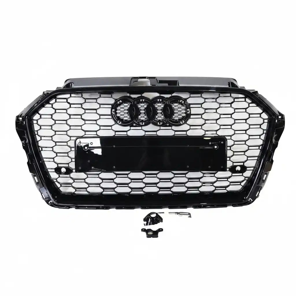 Honeycomb Grill for A3 / S3 8V 2016-2020 Facelift Grille Gloss Black Main image