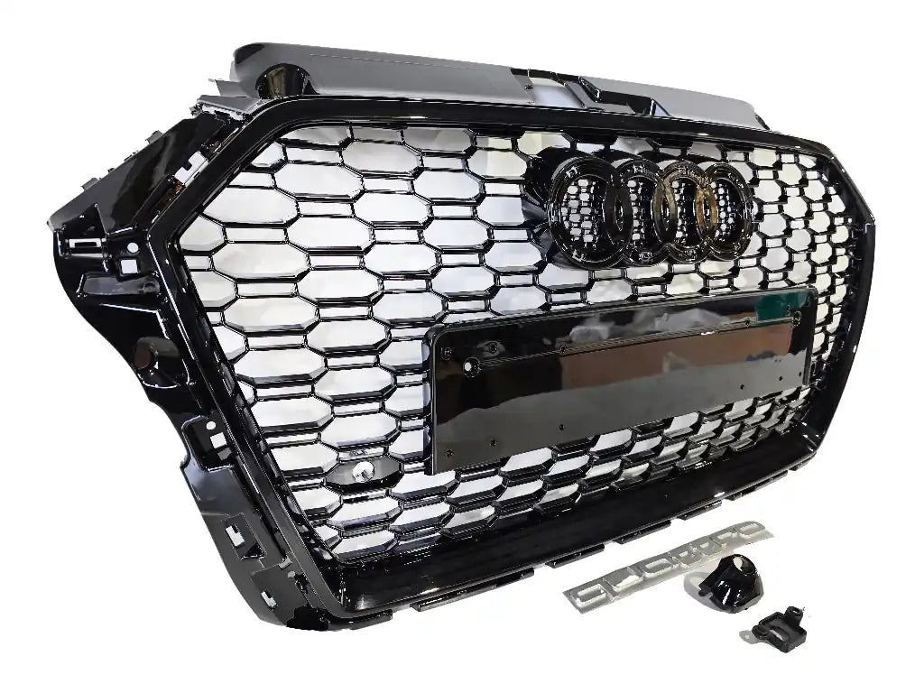 Honeycomb Grill for A3 / S3 8V 2016-2020 Facelift Grille Gloss Black