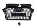 Honeycomb Grill for A3 / S3 8V 2016-2020 Facelift Grille Gloss Black