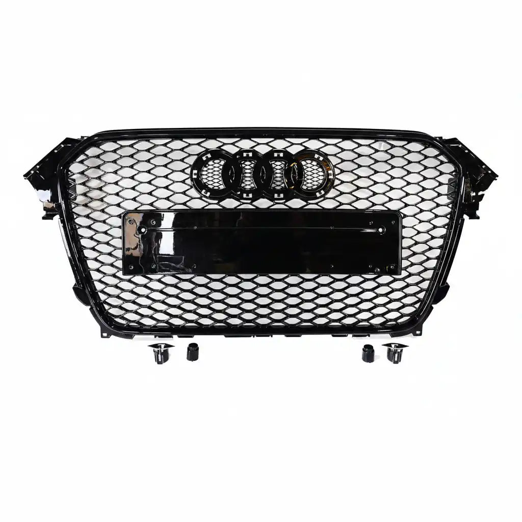 Honeycomb Grill for Audi A4 / S4 B8.5 2012-2015 Facelift Grille Gloss Black Main image