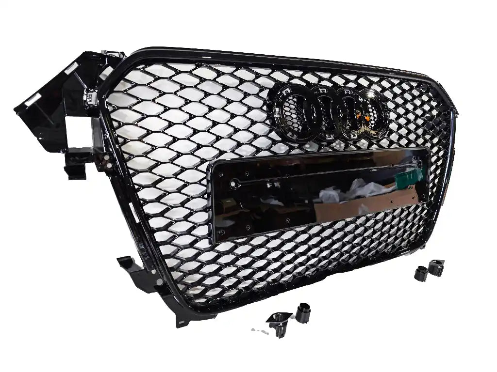 Honeycomb Grill for Audi A4 / S4 B8.5 2012-2015 Facelift Grille Gloss Black