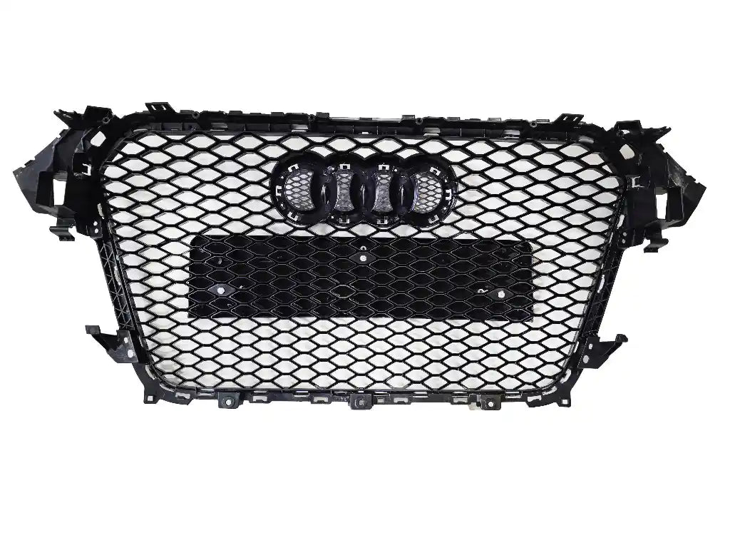 Honeycomb Grill for Audi A4 / S4 B8.5 2012-2015 Facelift Grille Gloss Black