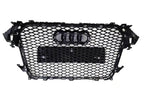 Honeycomb Grill for Audi A4 / S4 B8.5 2012-2015 Facelift Grille Gloss Black