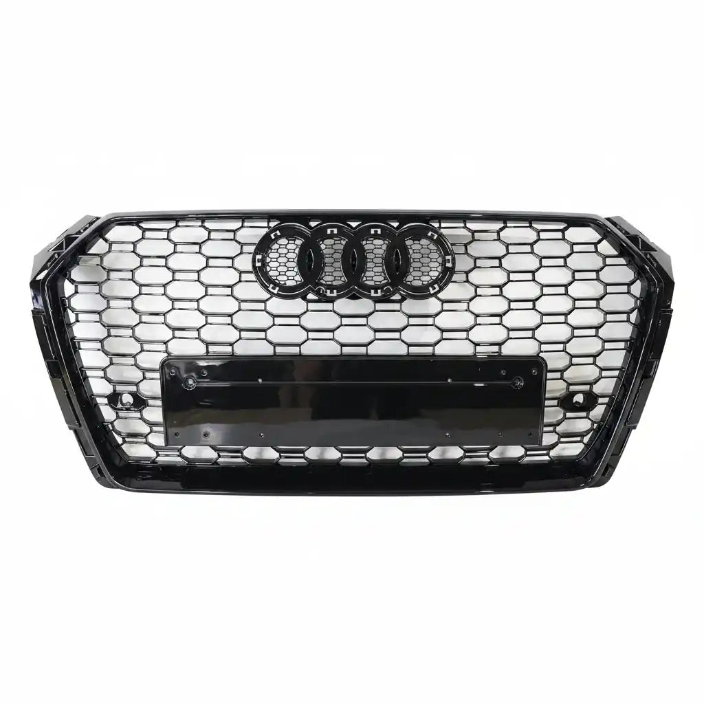 Honeycomb Grill for Audi A4 / S4 B9 2016-2019 Prefacelift Grille Gloss Black OEM STYLE Main image