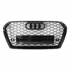Honeycomb Grill for Audi A4 / S4 B9 2016-2019 Prefacelift Grille Gloss Black OEM STYLE