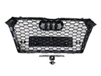 Honeycomb Grill for Audi A4 / S4 B9 2016-2019 Prefacelift Grille Gloss Black OEM STYLE