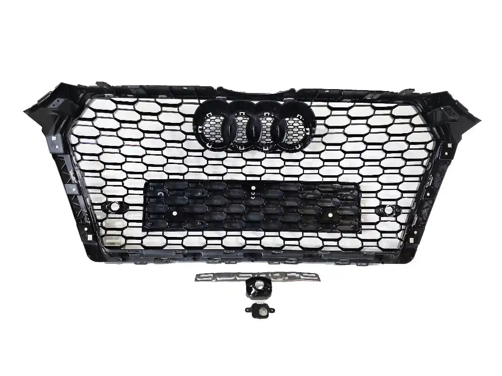 Honeycomb Grill for Audi A4 / S4 B9 2016-2019 Prefacelift Grille Gloss Black OEM STYLE