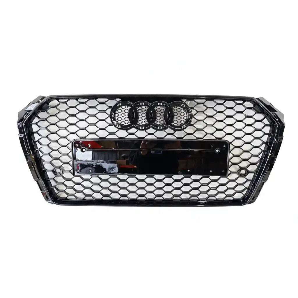 Honeycomb Grill for Audi A4 / S4 B9 2016-2019 Prefacelift Grille Gloss Black OLD STYLE Main image
