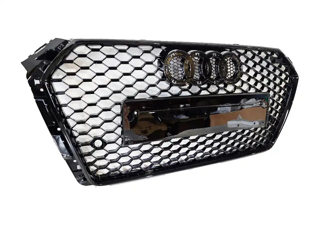 Honeycomb Grill for Audi A4 / S4 B9 2016-2019 Prefacelift Grille Gloss Black OLD STYLE