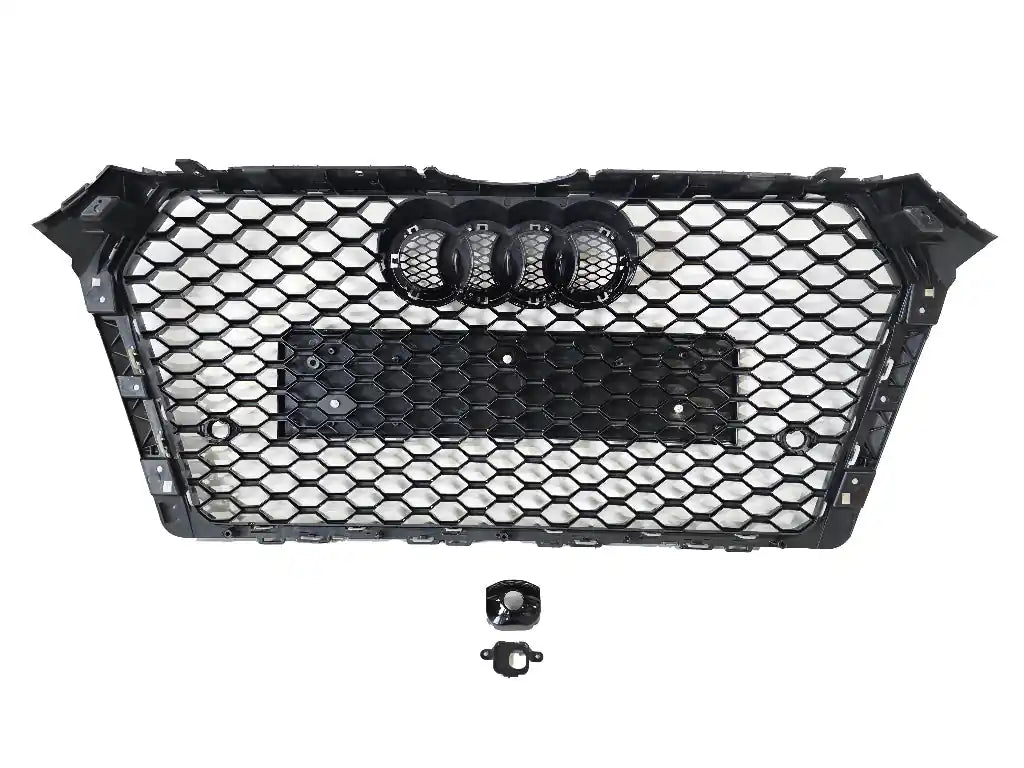 Honeycomb Grill for Audi A4 / S4 B9 2016-2019 Prefacelift Grille Gloss Black OLD STYLE