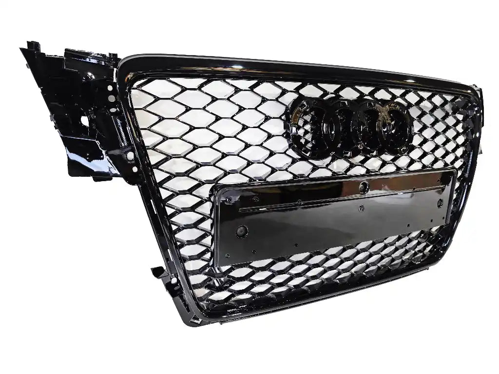Honeycomb Grill for Audi A4 / S4 B8 2008-2012 Prefacelift Grille Gloss Black