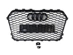 Honeycomb Grill for Audi A6 / S6 C7.5 2015-2018 Facelift Grille Gloss Black