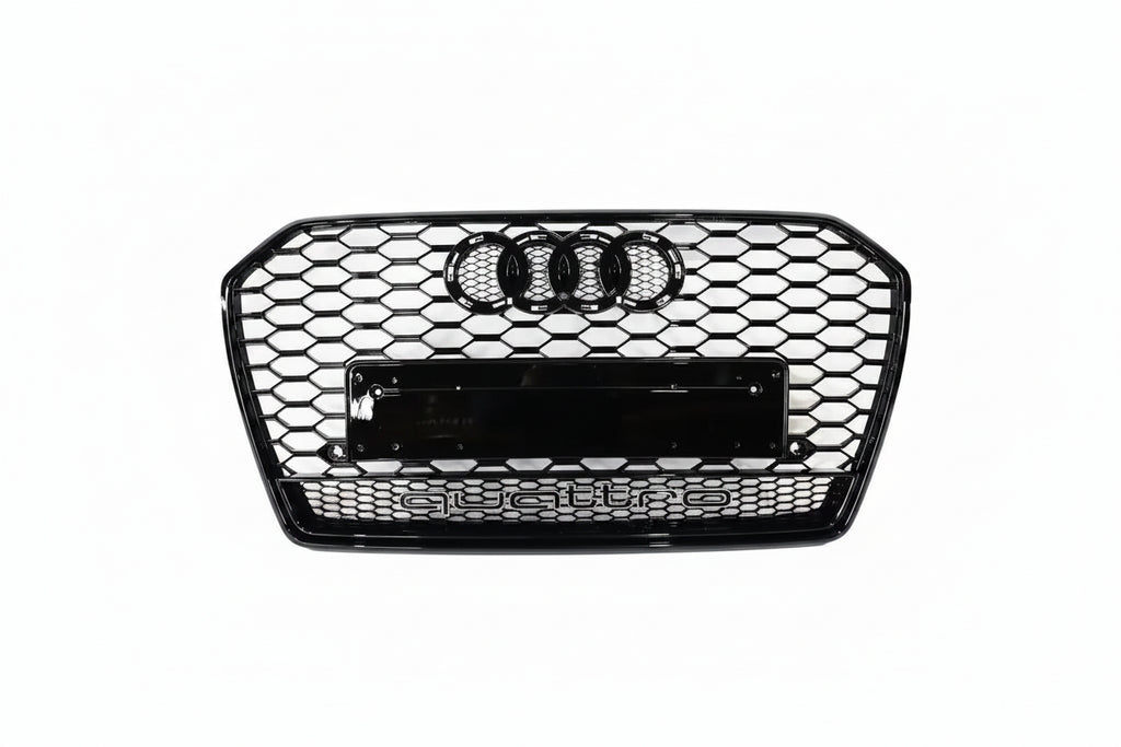 Honeycomb Grill for Audi A6 / S6 C7.5 2015-2018 Facelift Grille Gloss Black Q