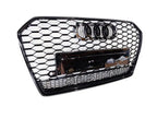 Honeycomb Grill for Audi A6 / S6 C7.5 2015-2018 Facelift Grille Gloss Black Q