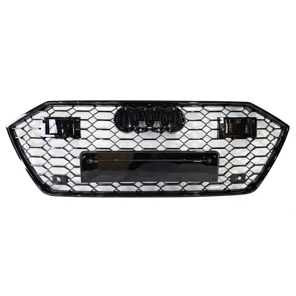 Honeycomb Grill for Audi A7 / S7 2019-2024 C8 Grille in Gloss Black ACC RADAR