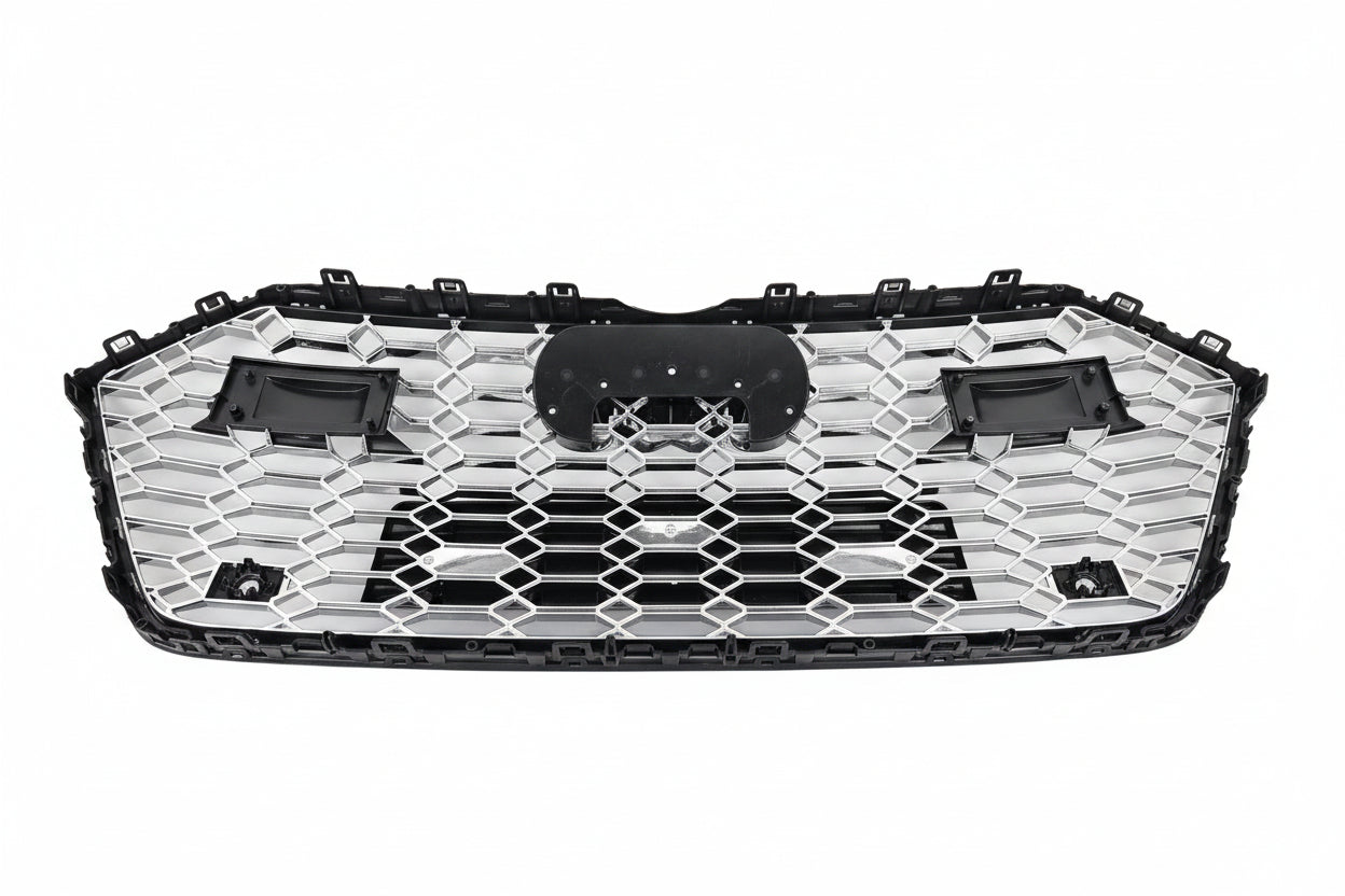 Honeycomb Grill for Audi A7 / S7 2019-2024 C8 Grille in Gloss Black ACC RADAR