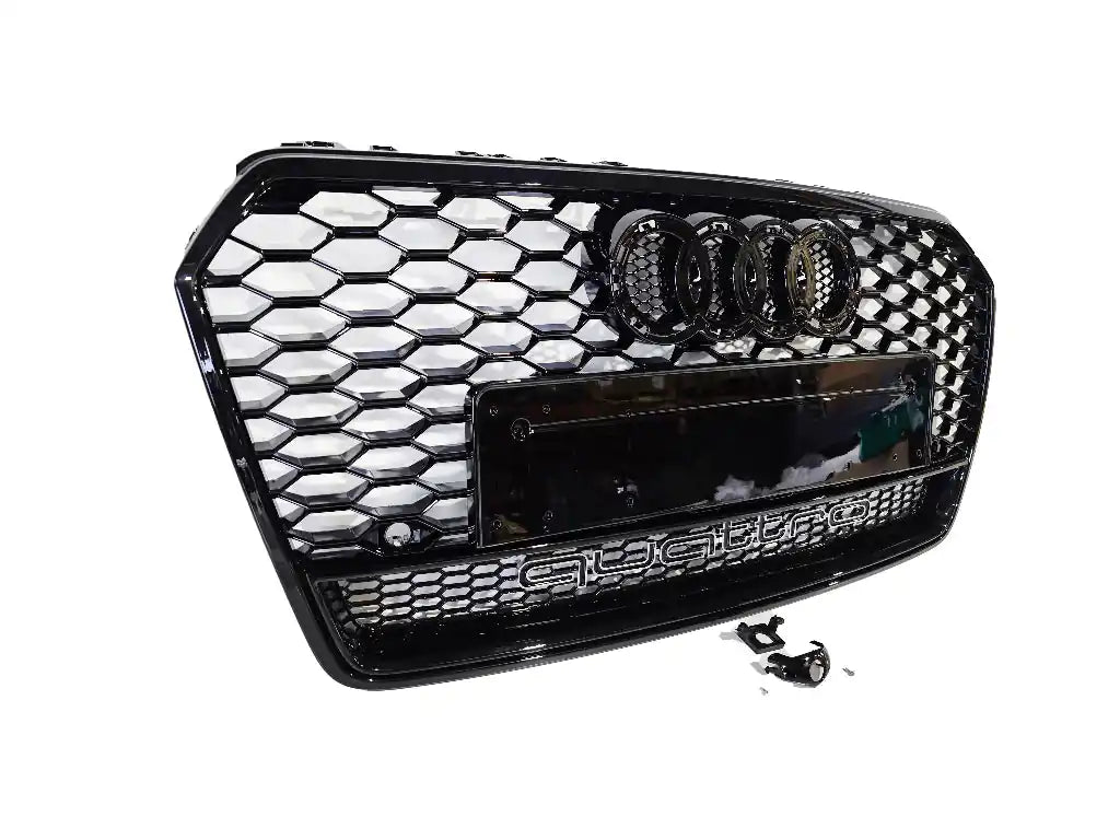 Honeycomb Grill for Audi A7 / S7 2015-2018 Facelift Grille Gloss Black Q