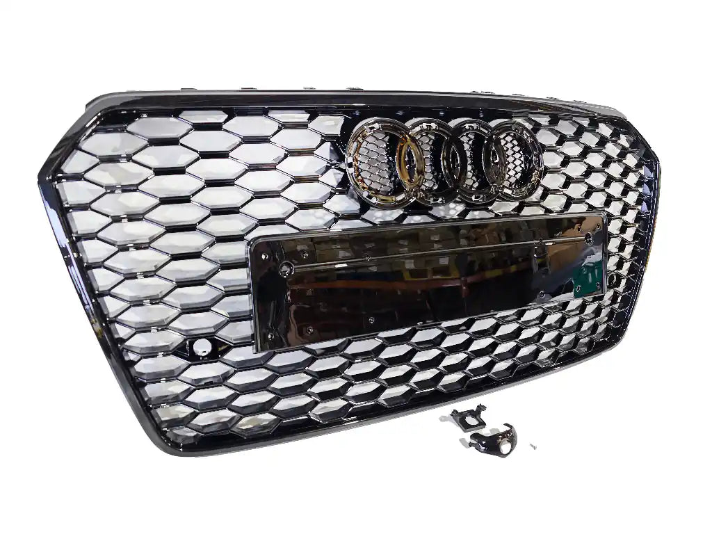 Honeycomb Grill for Audi A7 / S7 2015-2018 Facelift Grille Gloss Black