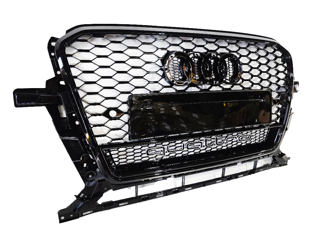 Honeycomb Grill for Audi Q5 / SQ5 2013-2016 Prefacelift Grille Gloss Black Q Secondary image