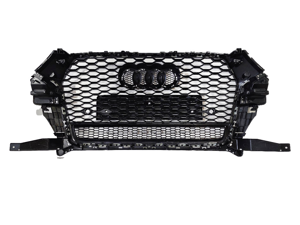 Honeycomb Grill for Audi Q3 / SQ3 2016-2018 Facelift Grille Gloss Black