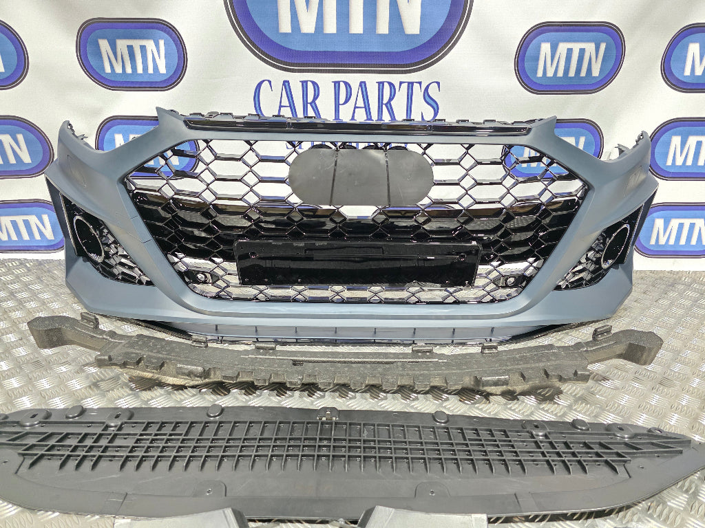 Front Bumper for Audi A4 / S4 B9.5 2020-2024 Facelift RS4 Style Honeycomb Grille
