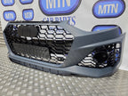 Front Bumper for Audi A4 / S4 B9.5 2020-2024 Facelift RS4 Style Honeycomb Grille