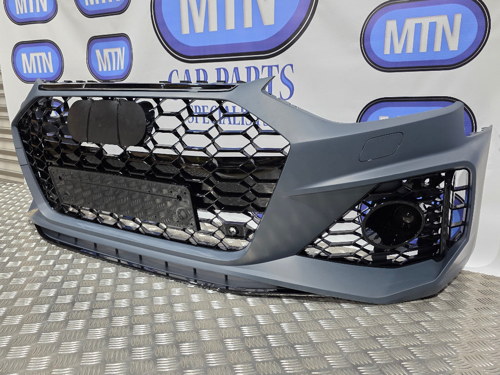 Front Bumper for Audi A4 / S4 B9.5 2020-2024 Facelift RS4 Style Honeycomb Grille