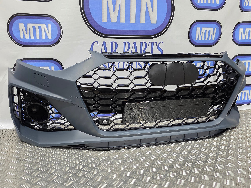 Front Bumper for Audi A4 / S4 B9.5 2020-2024 Facelift RS4 Style Honeycomb Grille