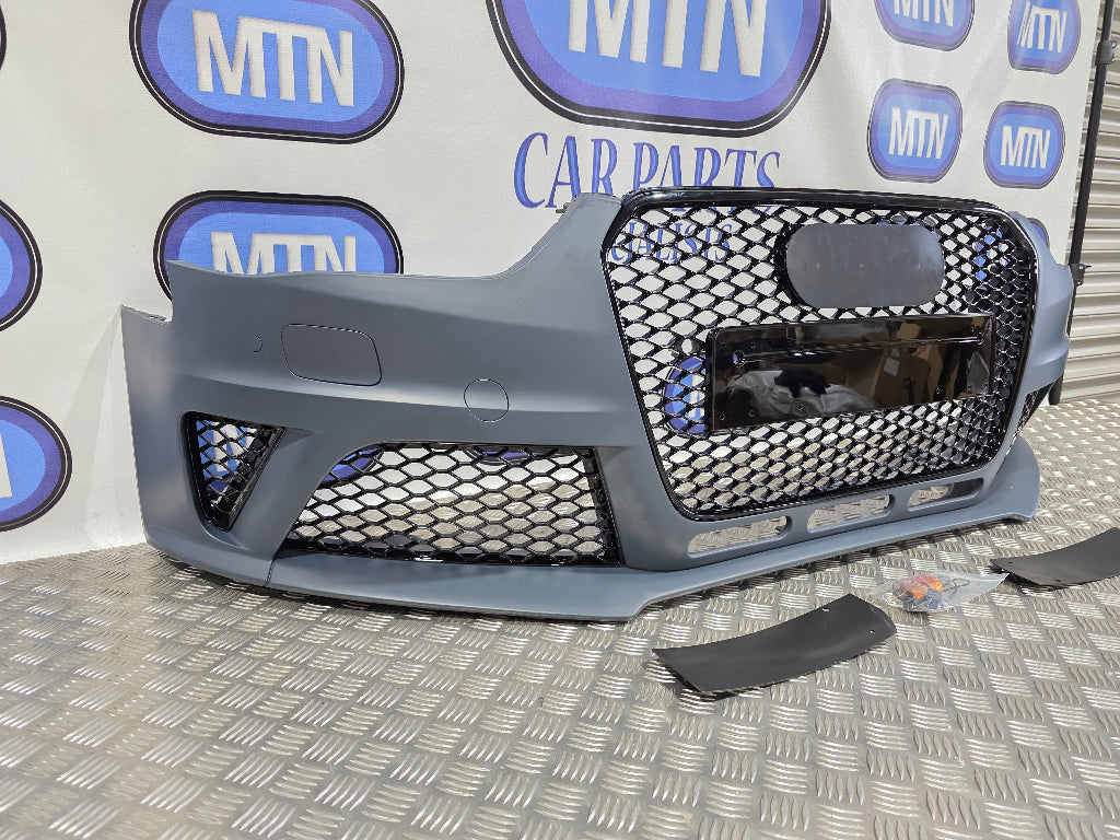Front Bumper for Audi A4 / S4 B8.5 2012-2015 Facelift RS4 Style Honeycomb Grill
