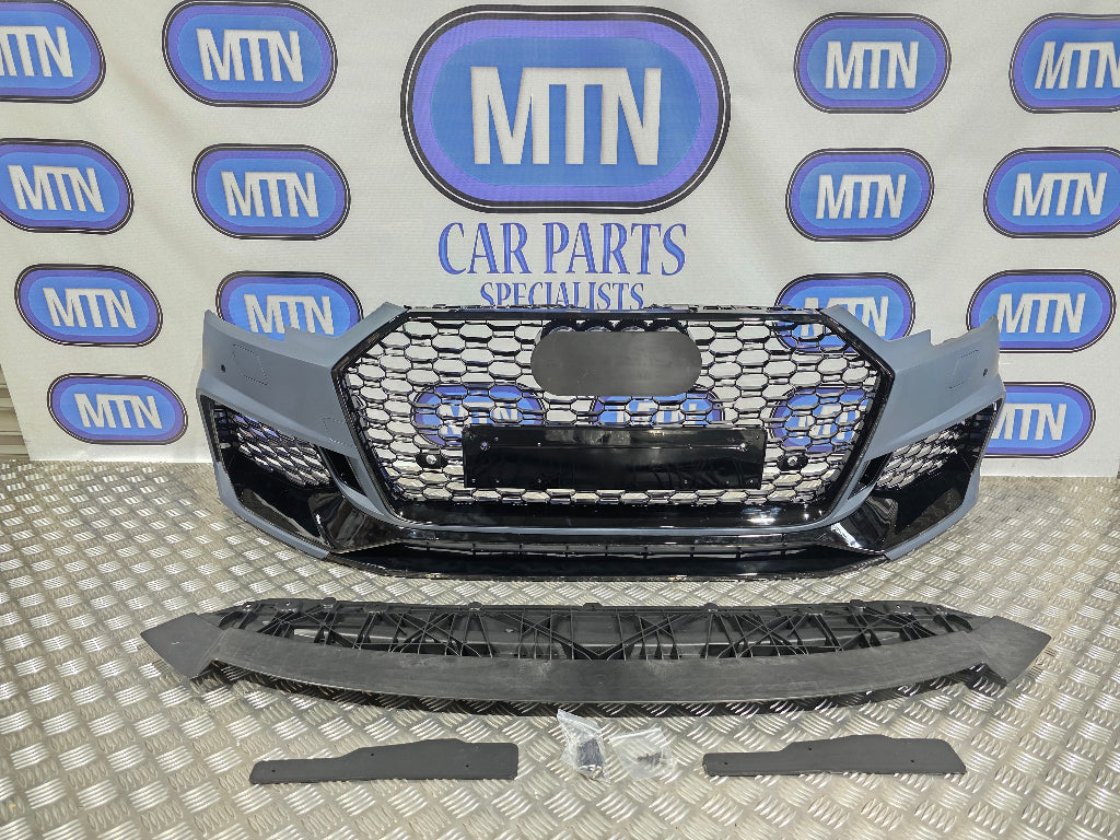 Front Bumper for Audi A4 / S4 B9 2016-2019 Prefacelift Honeycomb Grille