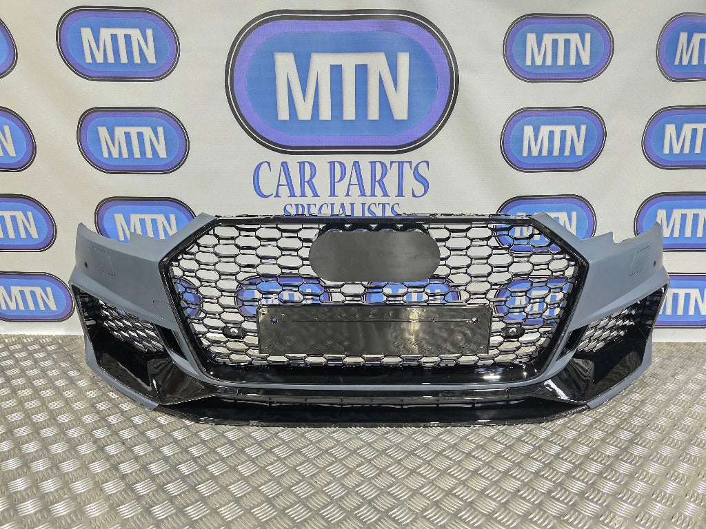 Front Bumper for Audi A4 / S4 B9 2016-2019 Prefacelift Honeycomb Grille Secondary image