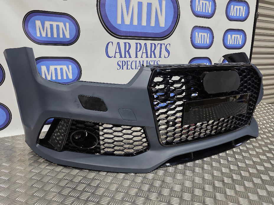 Front Bumper For Audi A7 / S7 2015-2018 Facelift RS7 Style Honeycomb Grills
