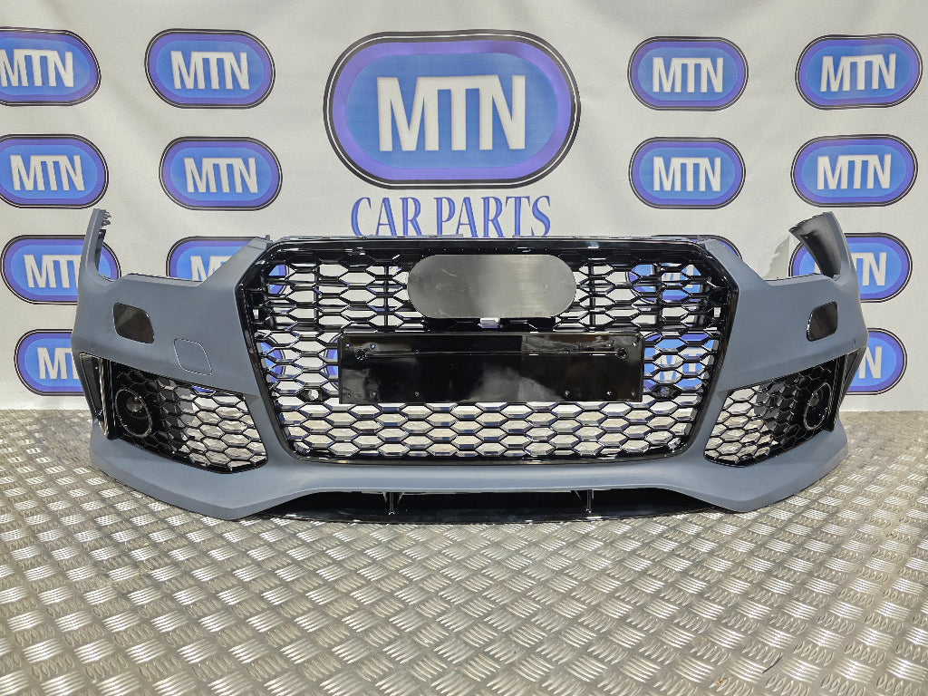 Front Bumper For Audi A7 / S7 2015-2018 Facelift RS7 Style Honeycomb Grills