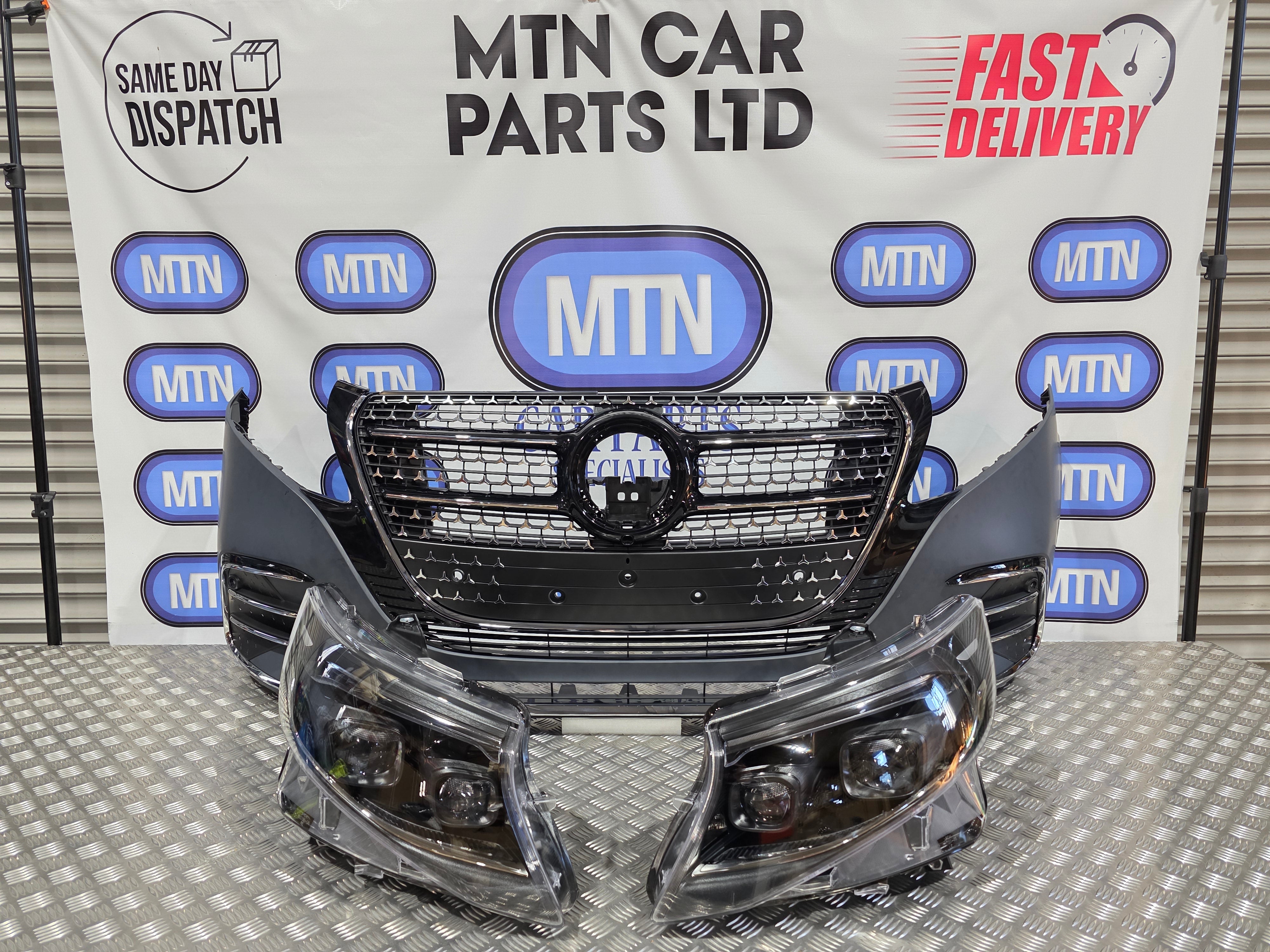 FRONT BUMPER FOR MERCEDES VITO V CLASS W447 15-26 AMG LINE V300D LIGHTS KIT Secondary image