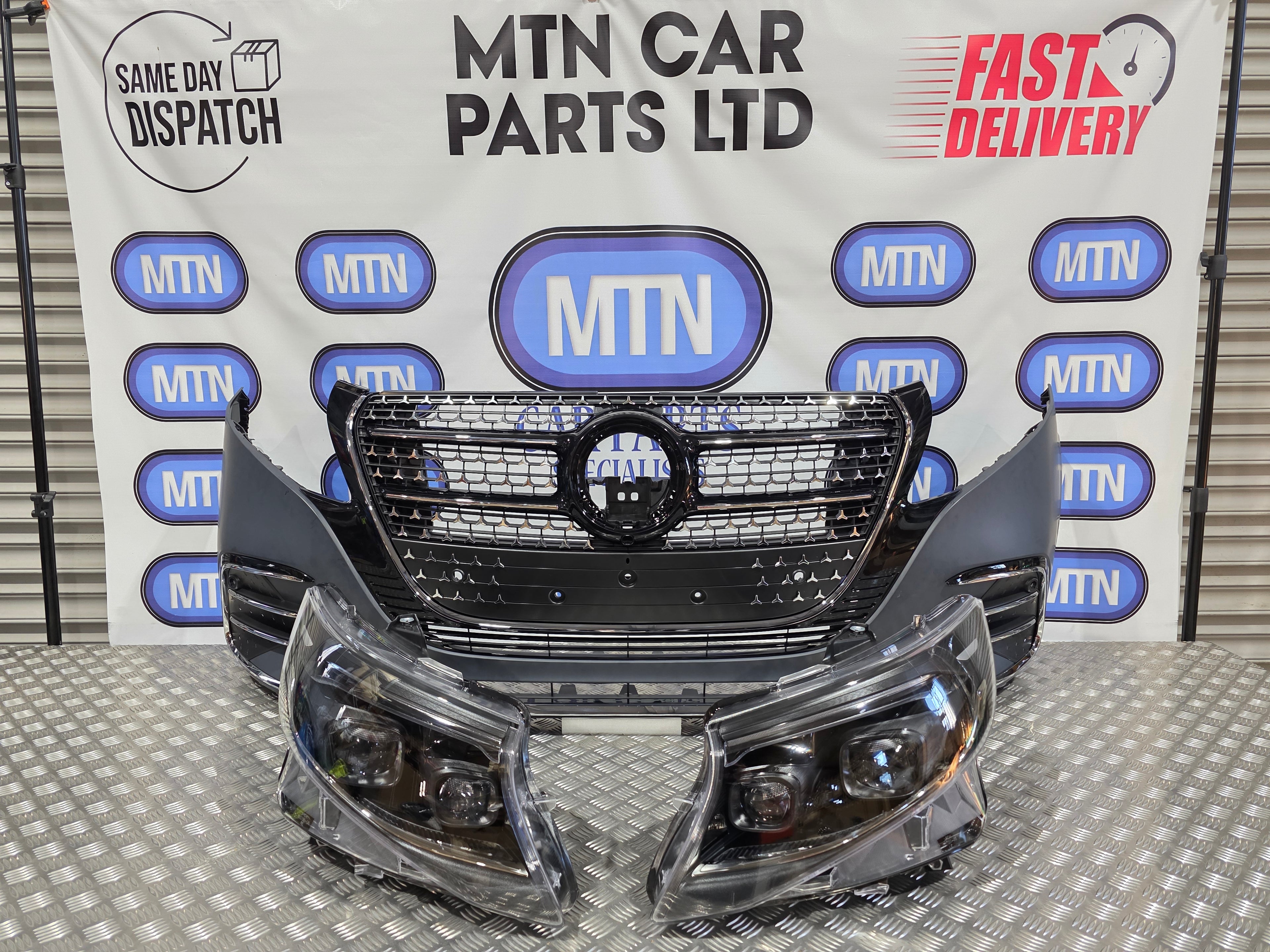 FRONT BUMPER FOR MERCEDES VITO V CLASS W447 15-26 AMG LINE V300D LIGHTS KIT