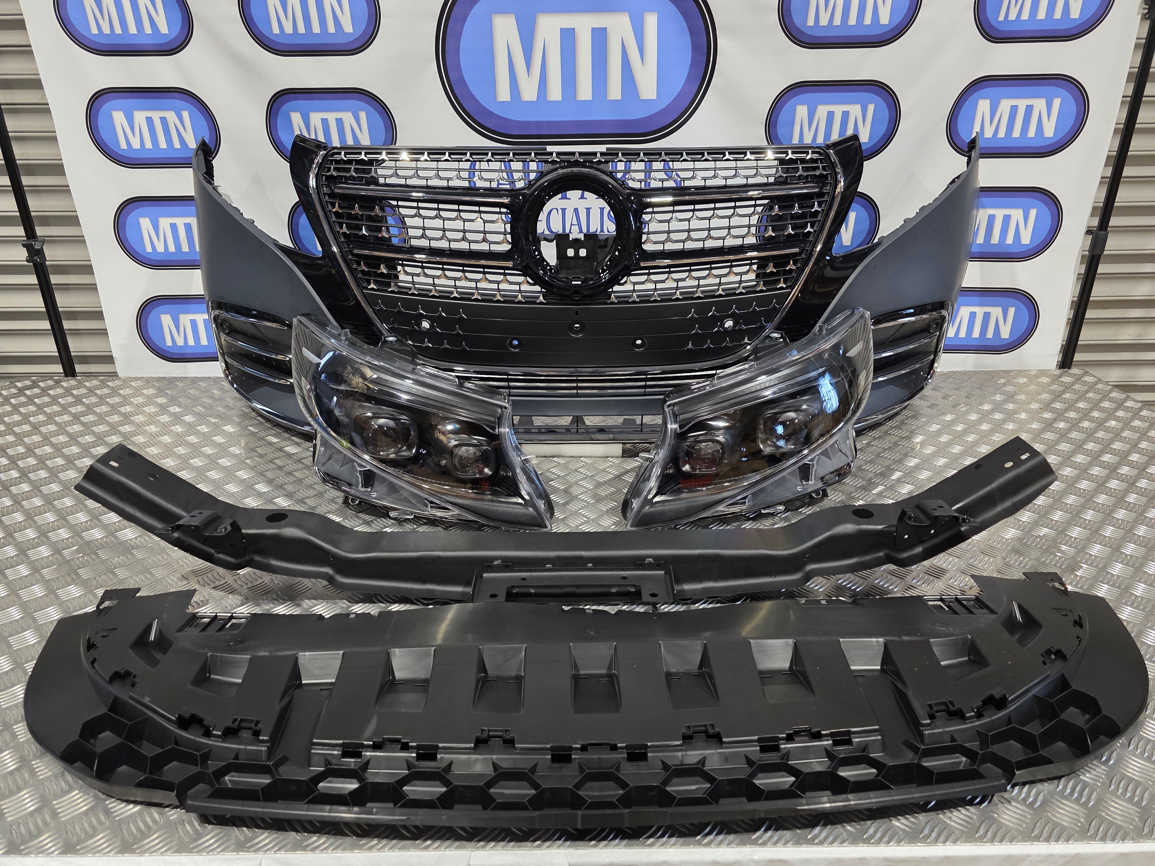 FRONT BUMPER FOR MERCEDES VITO V CLASS W447 15-26 AMG LINE V300D LIGHTS KIT Main image