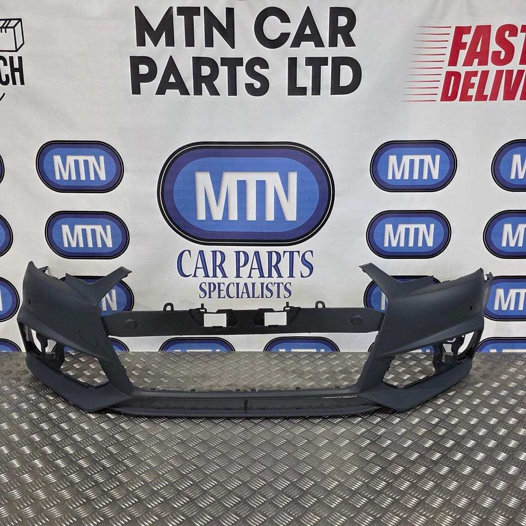 Front Bumper Skin for Audi A4 / S4 B9 2016-2019 Prefacelift S-Line Main image