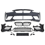 FULL FRONT BUMPER M2 STYLE GLOSS BLACK TRIM FOR BMW 1 SERIES F20 LCI