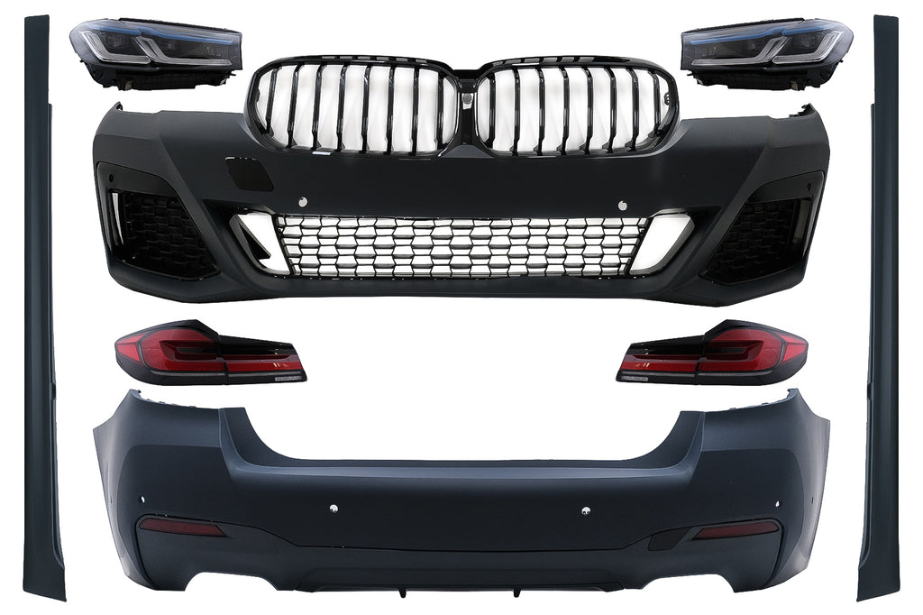 Complete Bodykit for BMW G30 17-20 to G30 LCI M Sport 2022 Front & Rear Bumpers, Side Skirts, Front & Rear Lights, Grille