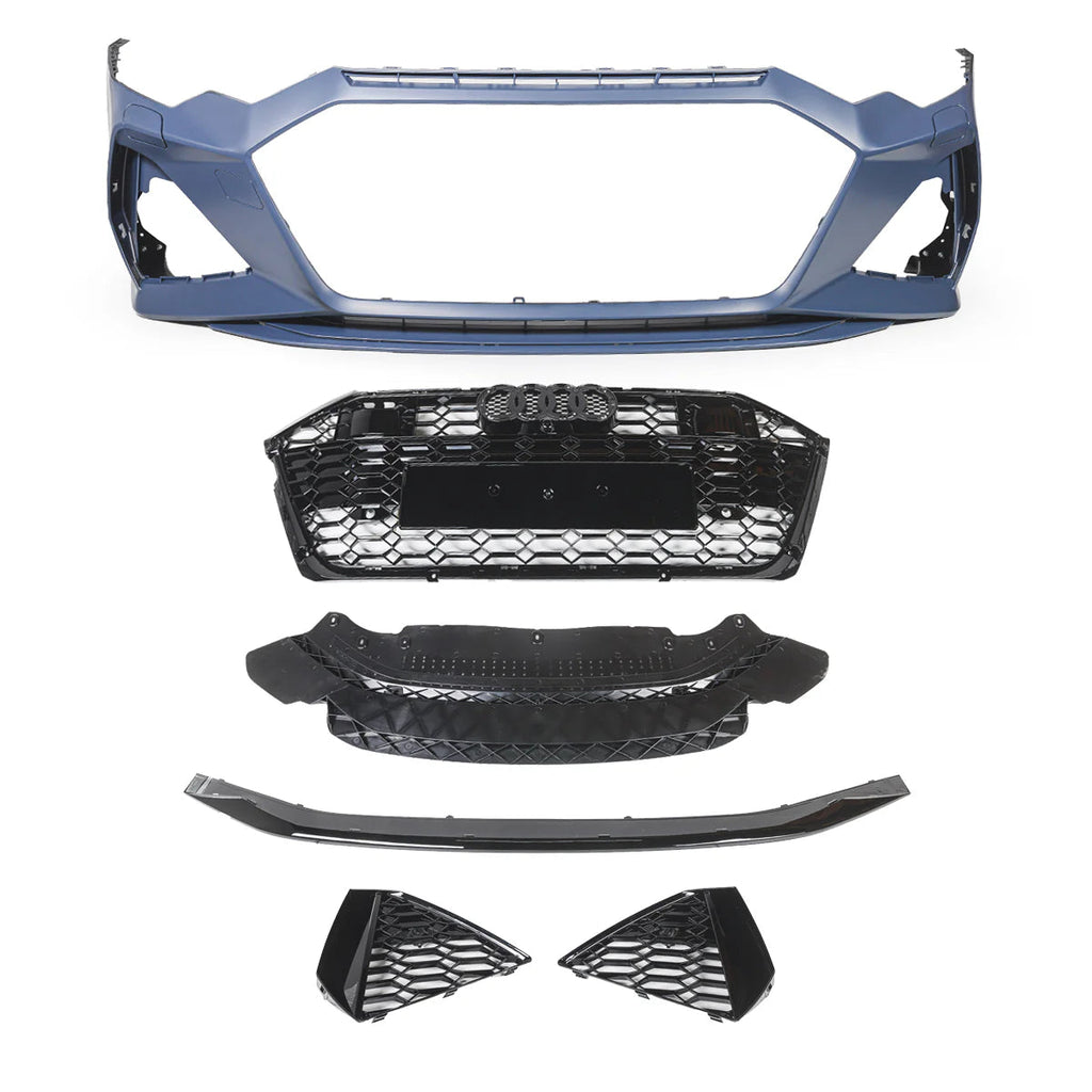 Front Bumper for Audi A6 / S6 C8 2019-2024 RS6 Style Honeycomb Grills