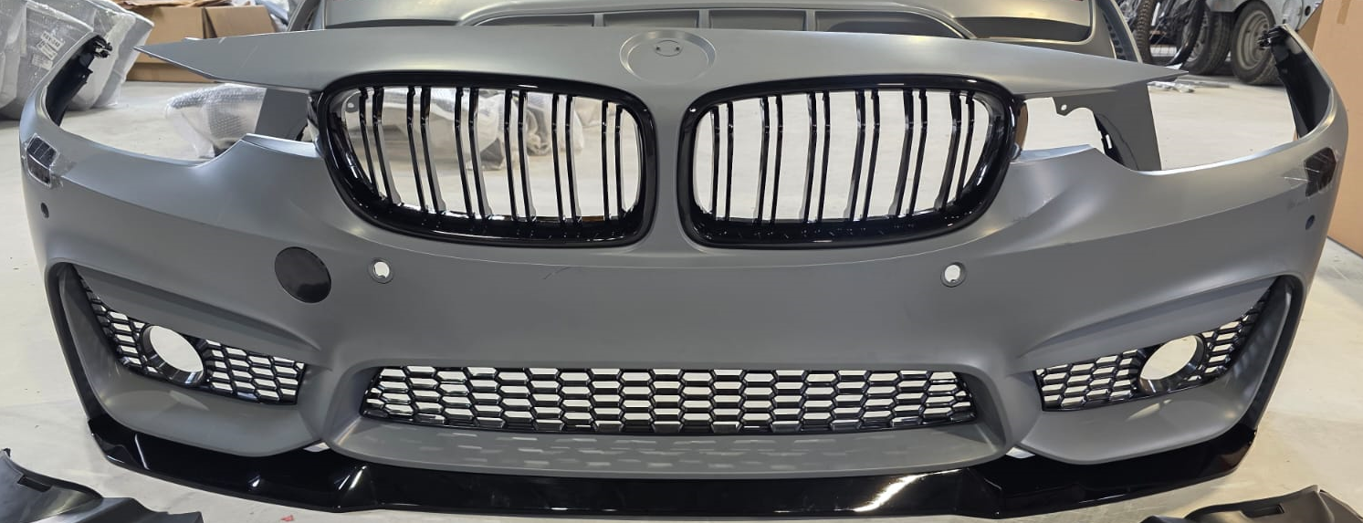 Front Bumper M3 Style For BMW 3 Series 11-19 F30 F31 M3 Front Bumper Kidney Grills (With or Without Fog Lights)
