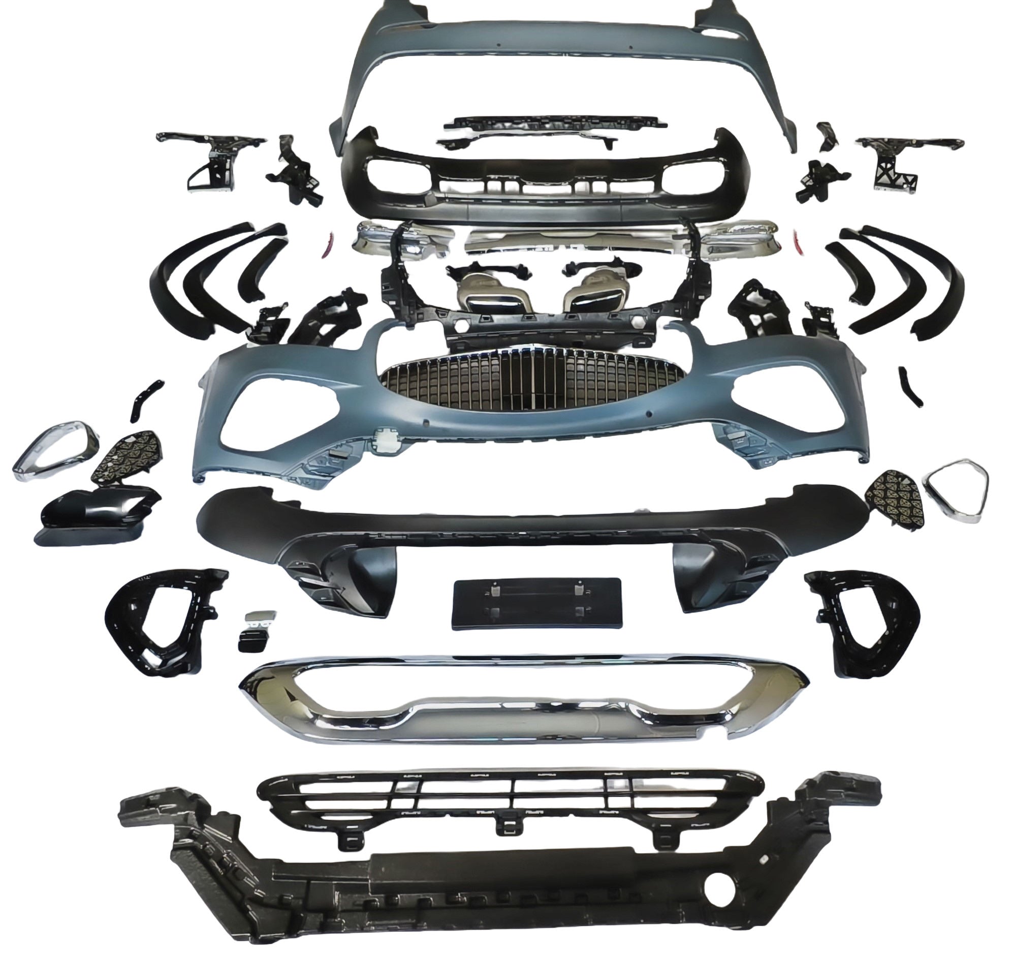 FRONT BACK BUMPER FULL BODYKIT FOR MERCEDES GLS 600 W167 MAYBACH KIT 2020+