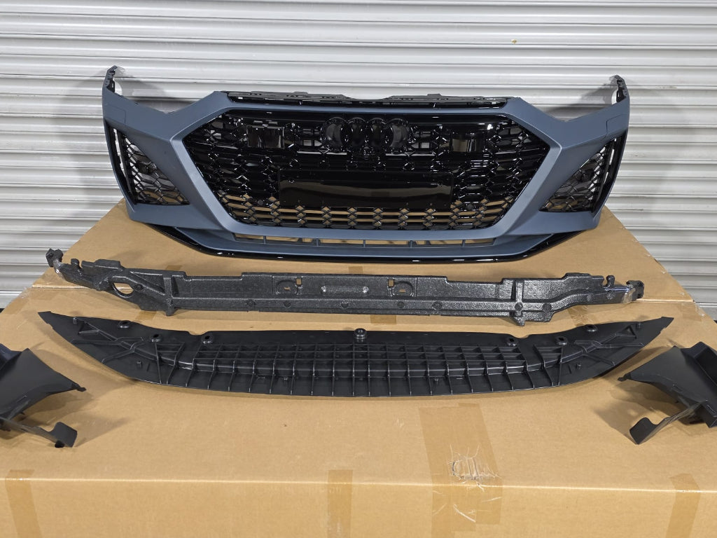 Front Bumper For Audi A7 / S7 2019-2024 C8 RS7 Style Honeycomb Grill