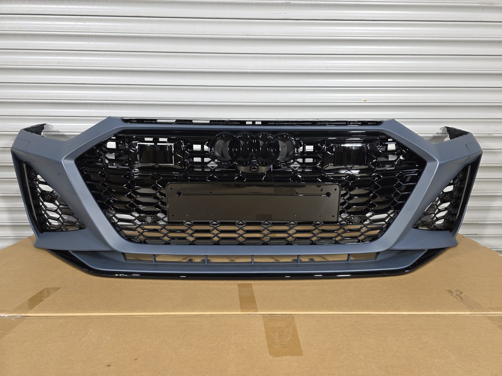 Front Bumper For Audi A7 / S7 2019-2024 C8 RS7 Style Honeycomb Grill