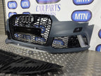 Front Bumper For Audi A6 / S6 C7.5 2015-2018 Facelift RS6 Style Honeycomb Grill