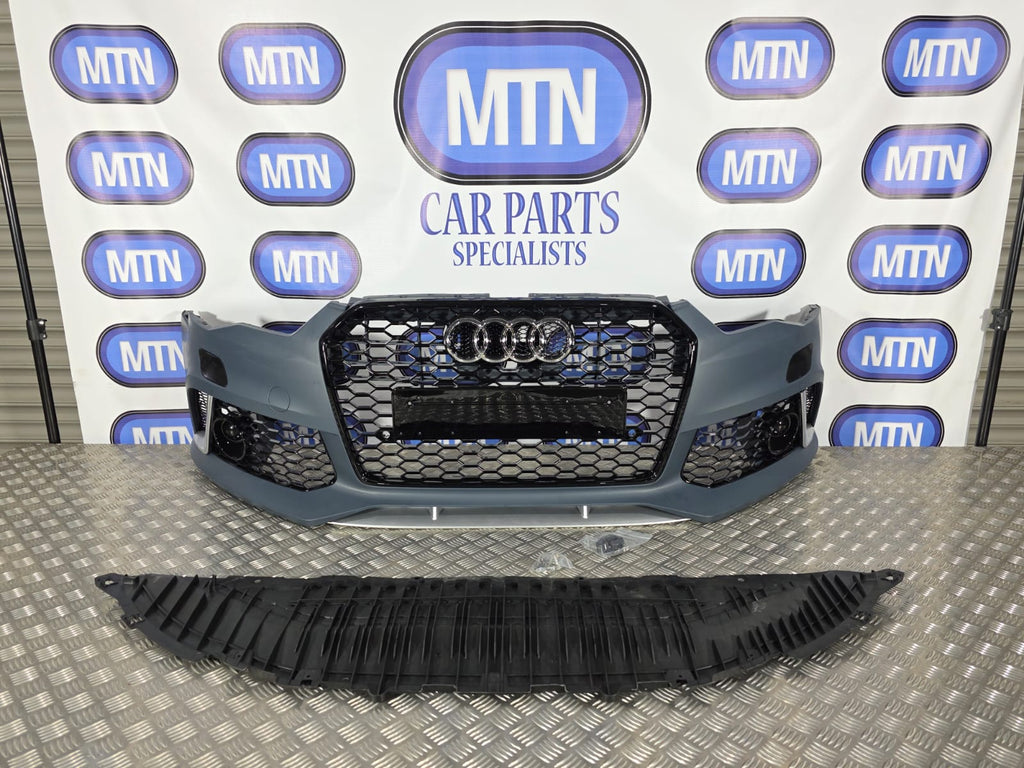 Front Bumper For Audi A6 / S6 C7.5 2015-2018 Facelift RS6 Style Honeycomb Grill